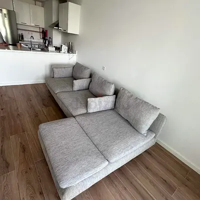 Ikea Sodhremn L Shape Sofa light gray