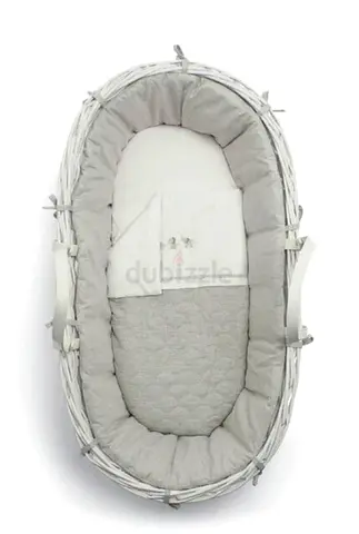 Mama’s  Papa’s Moses basket with stand, mattress, bumper  blanket