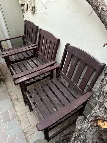 Antique solid wooden chairs good project