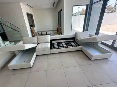 Looks great Condition Ikea Vimle U Shape Sofa Bed with Storage