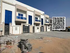 Villa for sale in Al Helio area, Ajman. Modern design. The villa includes registration fees and feat