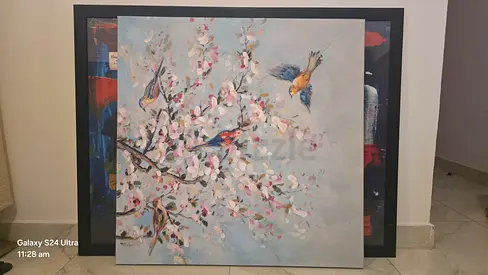 Floral and Bird Wall Art Painting