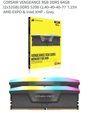 High-Performance CORSAIR VENGEANCE RGB DDR5 RAM 64GB (2x32GB)