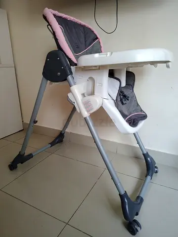 Dining Chair, Foldable And Portable, Five-Point Safety Harness, Height Adjustable, Easy to Clean,