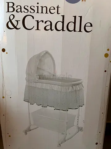 White Bassinet and Cradle for Baby