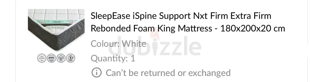 SleepEase iSpine Support Nxt Firm Extra Firm King Mattress for Sale
