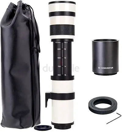 JINTU Telephoto Lens 420-1600mm F/8.3 for Canon EF Manual Zoom Lens 4000D 2000D 1200D T8i T7 T7i T6