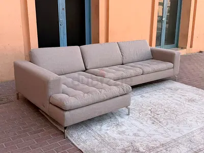 Comfortable Natuzzi Italian L Shape Sofa