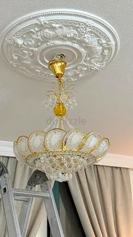2 x Elegant Vintage Chandelier with Crystals