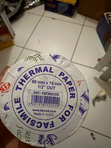 FIS Thermal Paper rolls Size 60x75 mm 1/2” out at throw away price