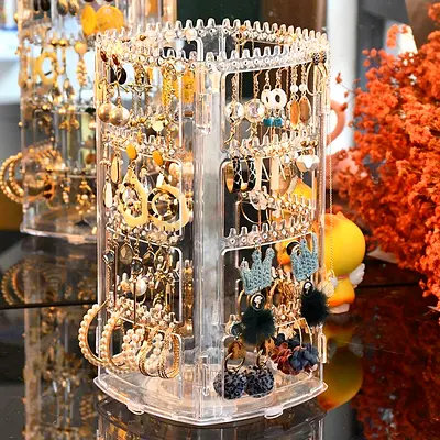 Stunning Jewelry Organizer with Beautiful Earrings Collection