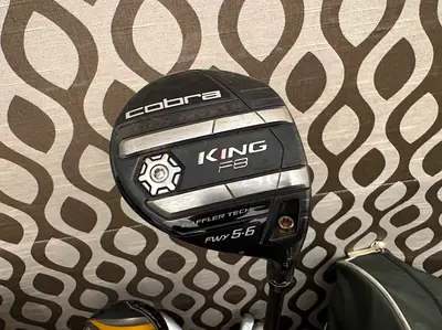 Extra Stiff Cobra King F8 5-6 Fairway Wood, Adjustable Loft, Aldila NV 60g Graphite Shaft (X Flex) R