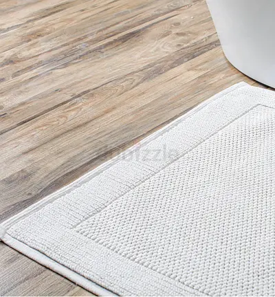 Haven Terry Textured Bath Mat – 50 x 80 cm (Excellent Condition) Color: Silver Grey