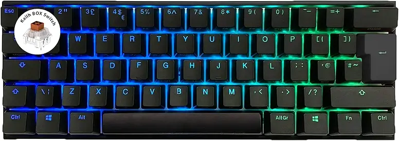 Ducky Mecha Mini Gaming Keyboard, MX-Brown, RGB-LED - black