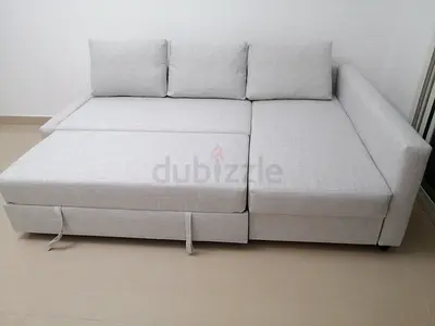 Stylish Grey Sofa Bed with Storage