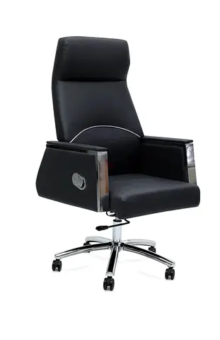 Ergonomic High-Back Office Chair in Black