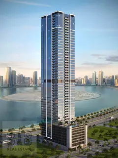With a direct sea view on Sharjah Corniche, priced at 750 dirhams per foot.