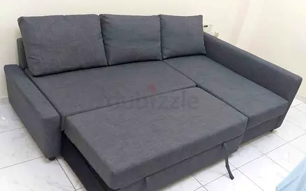 Comfortable Grey Sofa Bed with Storage