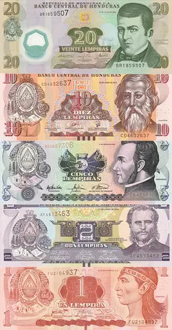 HONDURAS BANKNOTE SET 2003-2019