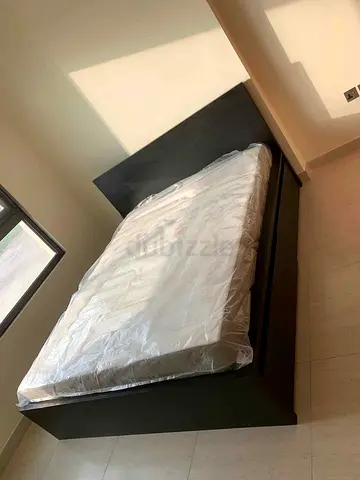 Modern Black Bed Frame with Storage