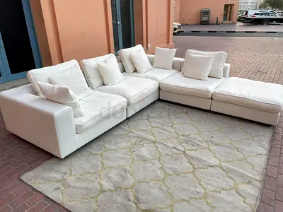 Marina home feather 🪶 filled Modular Living room Sofa with footstool