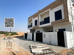Villa for sale in Al Zahiyah, Ajman. Modern design. The villa includes registration fees and feature