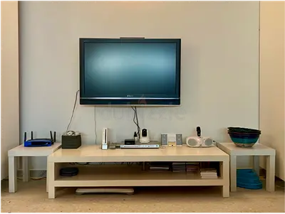 SONY Bravia 42 inch TV  IKEA Lack TV bench