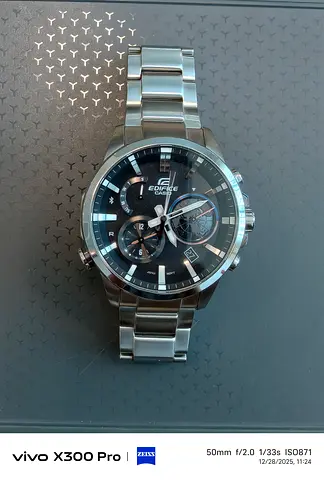 Casio EDIFICE TIME TRAVELLER EQB-600D-1AJF Smartphone Link Model Japan USED