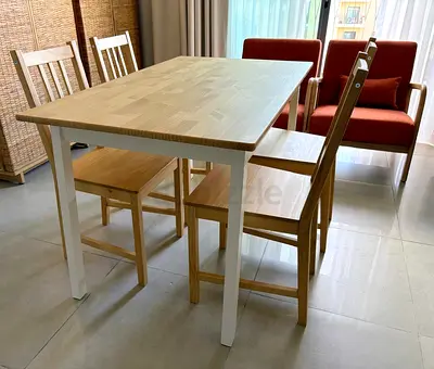 FLASH SALE ! Dining set for 4 people, solid wood