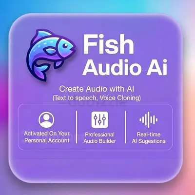 Fish Audio AI – Text to Speech  Voice Cloning | Premium Access | 1 Month Plan
