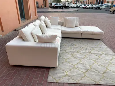 Looks great Condition Marina Home feather filled Modular Living room Sofa with footstool