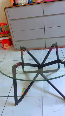 Stylish Glass Top Coffee Table with Unique Base