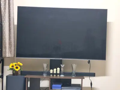 Large LED TV with Modern Stand