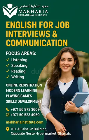 English for Students  Professionals Sharjah 0568723609