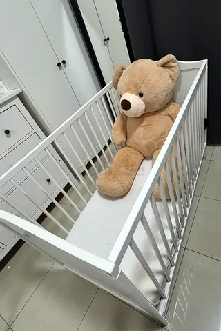 Gently Used White Crib and Matress - Ikea Smagora