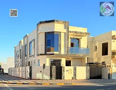 Dream villa, two floors, corner lot in the heart of Al Zahia, with super deluxe finishes, freehold o