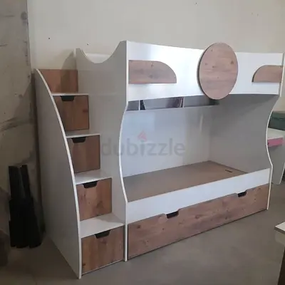 Stylish Baby Bunk Bed with Storage