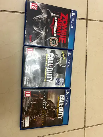Collection of PS4 Games: Zombie Army Trilogy, Call of Duty Infinite wast fare  COD Advance warefare