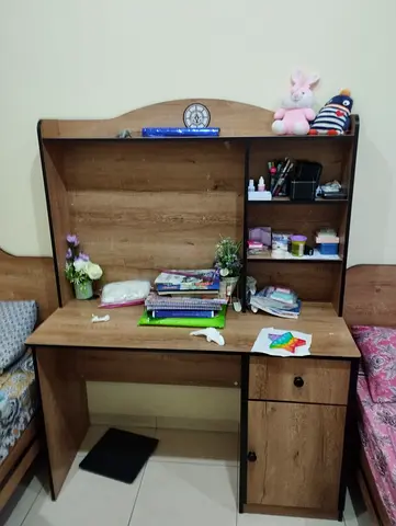 Stylish Wooden Study Table with Storage