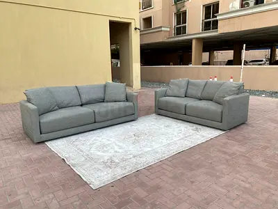 Cozy Grey Sofa Set for Sale from CrateBarrel