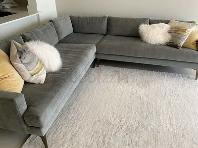 Comfortable West Elm Ãndes Corner Sofa Perfect Condition