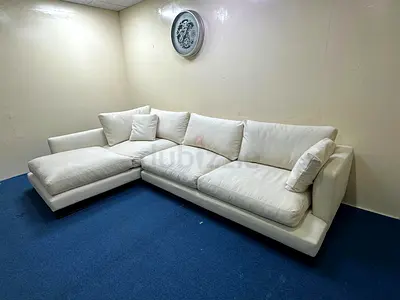 Perfect condition marina home beige color lshape sofa