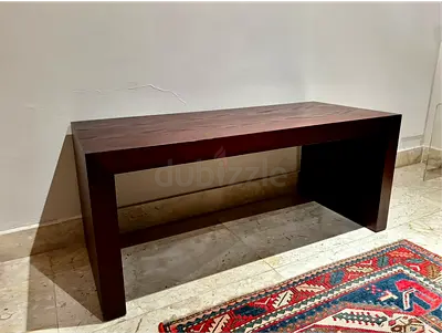 2 Stylish Dark Wooden Bench