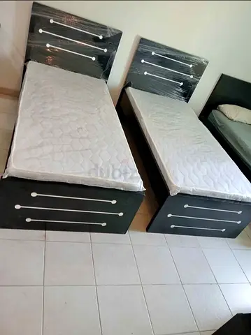 Modern Twin Beds with Storage in Excellent Condition