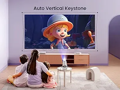 Compact Mini Projector with Auto Vertical Keystone