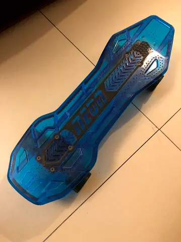 Helmet + Colorful Blue Skateboard with Lignts