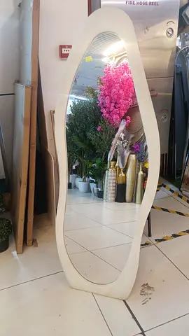 Stylish Oval Floor Mirror with Unique Frame