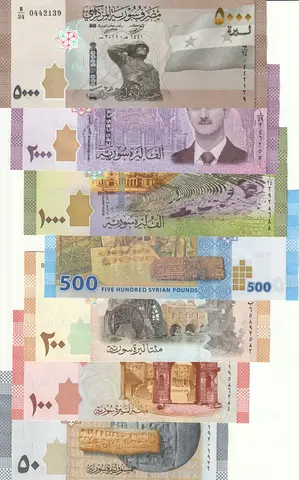 SYRIA BANKNOTE SET 2009-2025