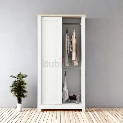 Modern White Wardrobe with Sliding Doors
