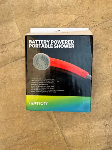 Portable Battery-Powered Shower for Camping and Outdoor Use